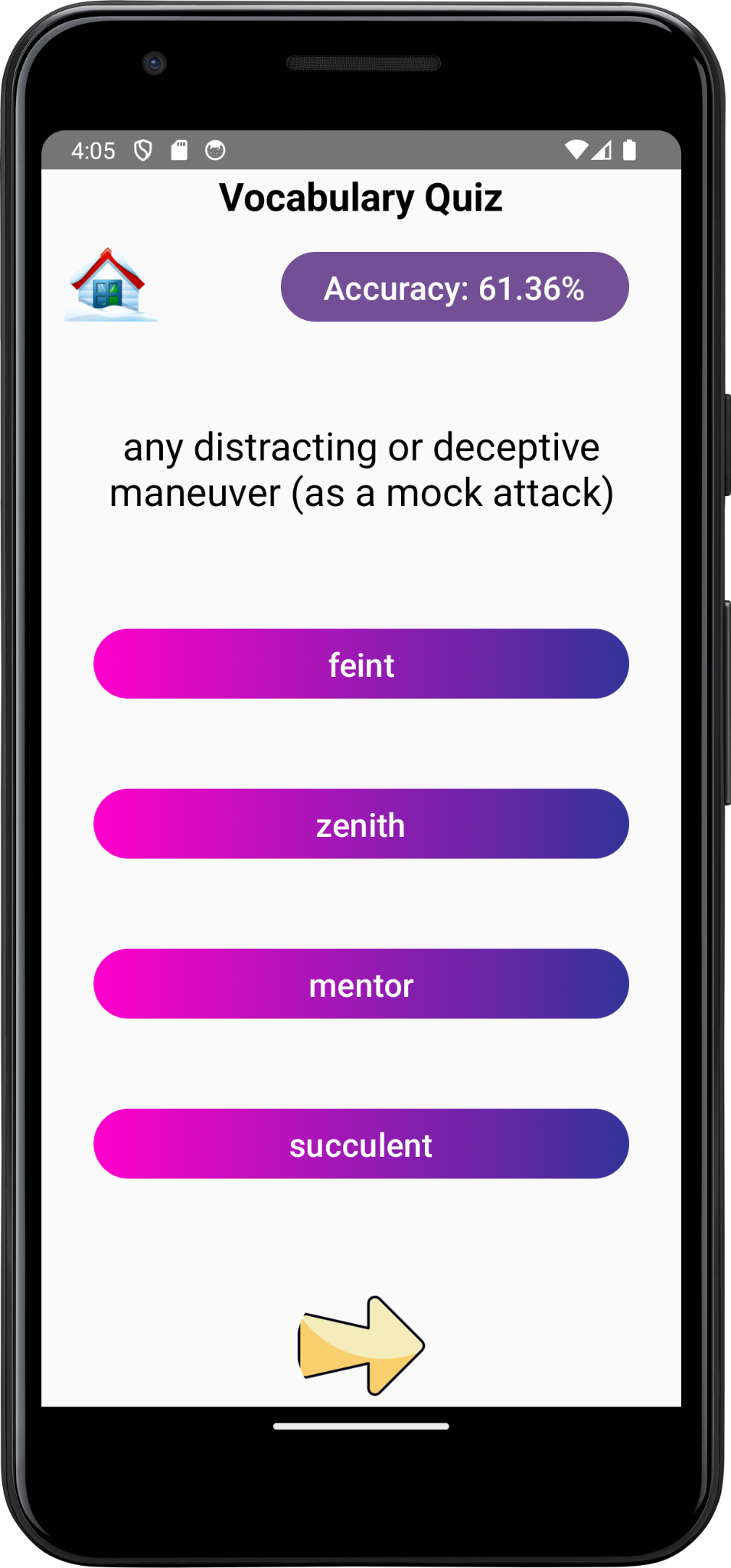 GREVocab vocabulary quiz